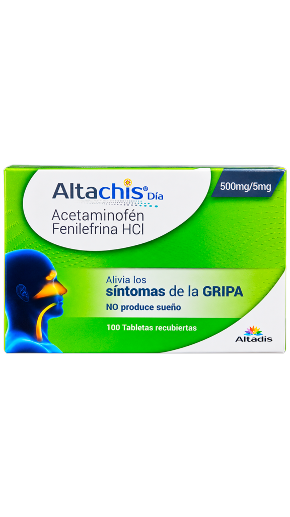 ALTACHIS DIA CJ X 100 TAB (ACETAMINOFEN 500MG / FENILEFRINA HCL 5MG)