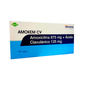 AMOKEM (AMOXICILINA 875 MG + ÁCIDO CLVULÁNICO 125MG) CJ X 14 TB