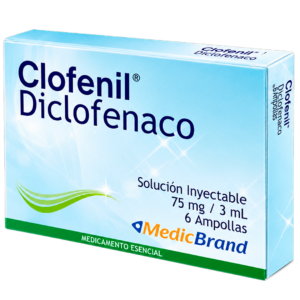 CLOFENIL (DICLOFENACO SOL INY 75MG/3ML) CJ X 6 AMP