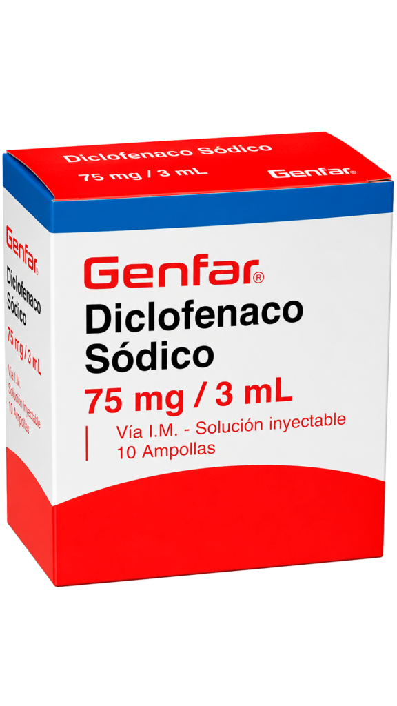 DICLOFENACO 75MG/3ML CJ X 10 AMP GENFAR