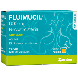 FLUIMUCIL 600 MG CJ X 30 SOBRES (SABOR NARANJA)