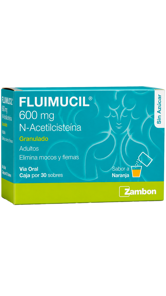 FLUIMUCIL 600 MG CJ X 30 SOBRES (SABOR NARANJA)