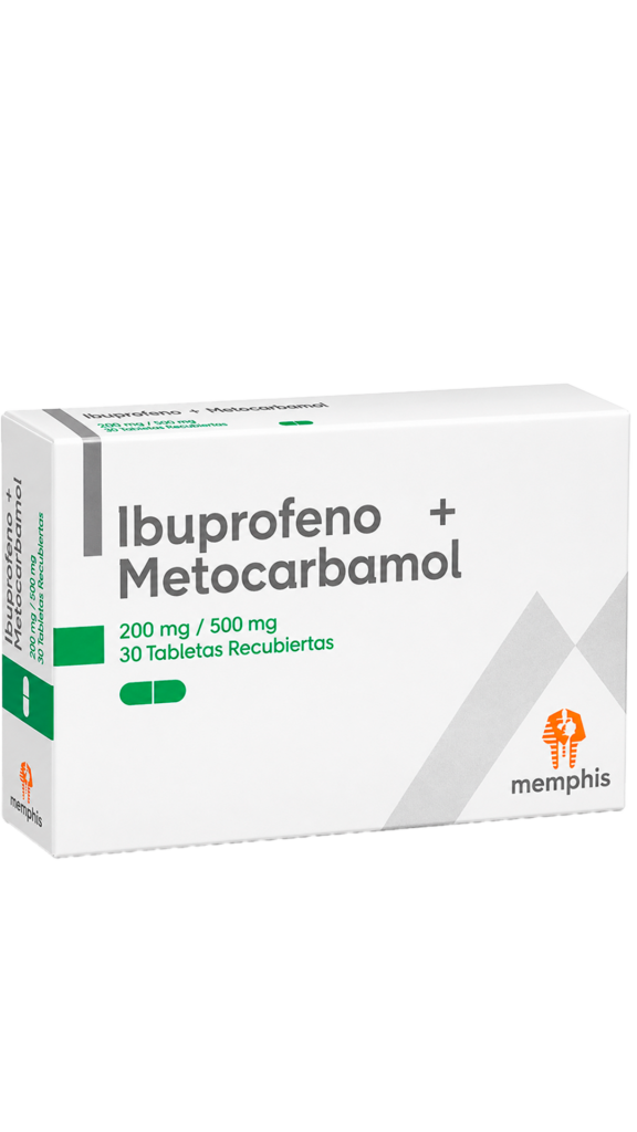 IBUPROFENO 200MG + METOCARBAMOL 500MG X 30TB MEMPHIS