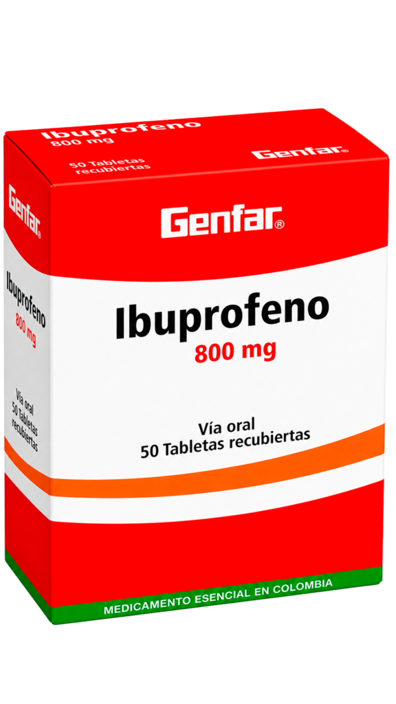 IBUPROFENO 800MG CJ X 50TB GENFAR