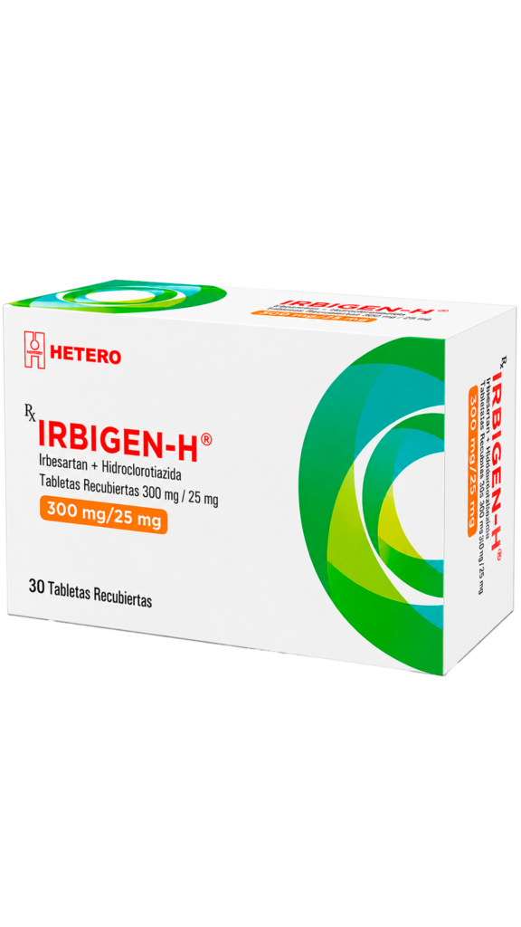 IRBIGEN-H IRBESARTAN+ HIDLOCLOROTIAZIDA 300MG/25MG CJ X 30 TAB