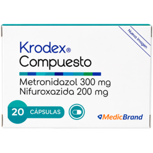 KRODEX COMPUESTO (metronidazol 300mg + nifuroxazida 200mg) CJ X 20CP