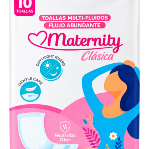 TOALLAS MATERNITY CLASICA PAQ X 10 UNDS PACK X 2