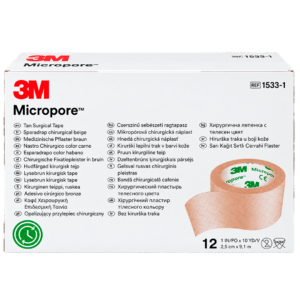 MICROPORE 3M 1 CJ X 12 COLOR PIEL