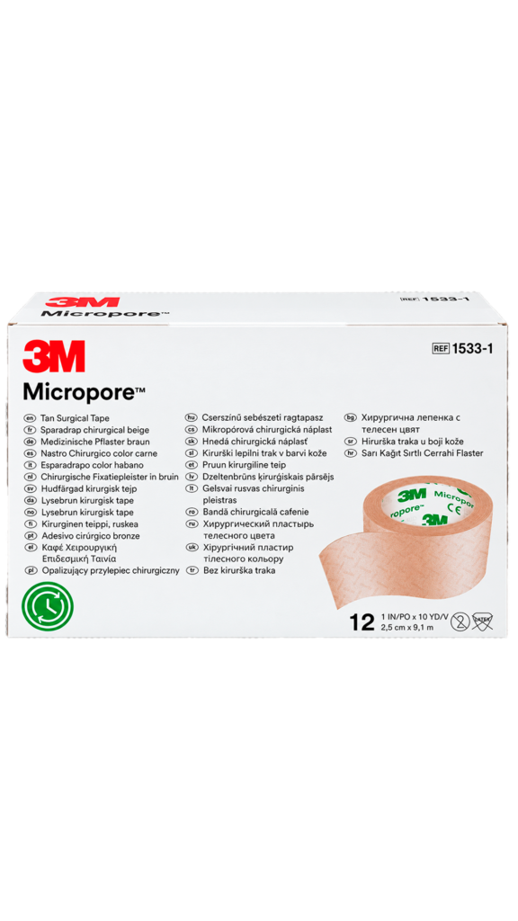 MICROPORE 3M 1 CJ X 12 COLOR PIEL
